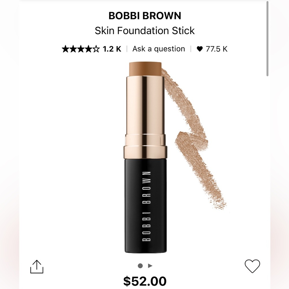 Brand new in box bobbie brown foundation stick in walnut great for contouring